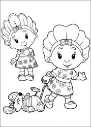 plansa de colorat fifi si floricelele #11