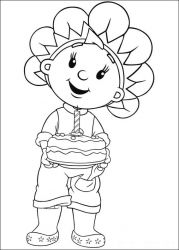 plansa de colorat fifi si floricelele #13