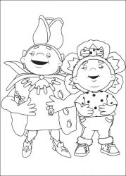 plansa de colorat fifi si floricelele #21