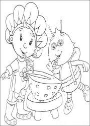 plansa de colorat fifi si floricelele #1