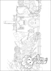 plansa de colorat fifi si floricelele #2