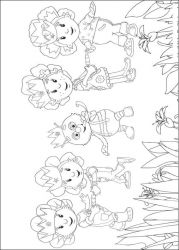 plansa de colorat fifi si floricelele #3