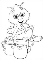 plansa de colorat fifi si floricelele #5