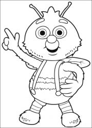 plansa de colorat fifi si floricelele #7