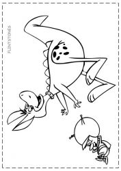 plansa de colorat flinstones #3