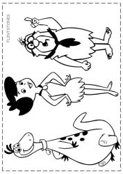 plansa de colorat flinstones #5