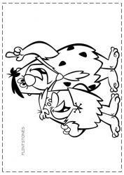 plansa de colorat flinstones #6