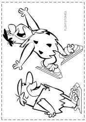plansa de colorat flinstones #7