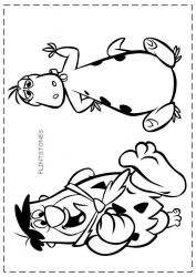 plansa de colorat flinstones #8