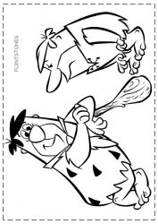 plansa de colorat flinstones #9