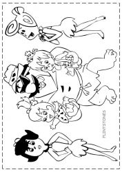 plansa de colorat flinstones #10