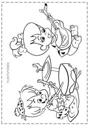 plansa de colorat flinstones #11
