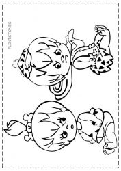 plansa de colorat flinstones #12