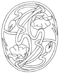 plansa de colorat flori #10