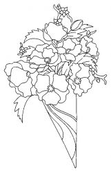 plansa de colorat flori #13