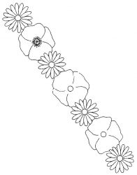 plansa de colorat flori #18