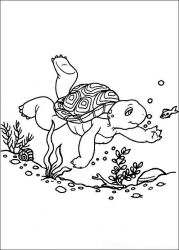plansa de colorat franklin the turtle #20