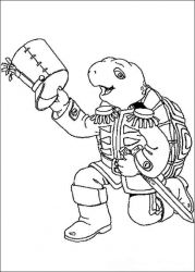 plansa de colorat franklin the turtle #1