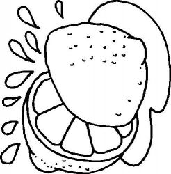 plansa de colorat fructe #12