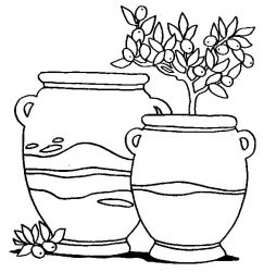 plansa de colorat fructe #2