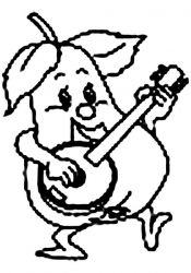 plansa de colorat fructe #3