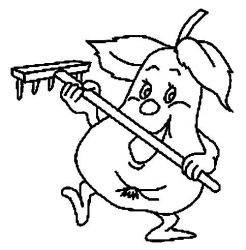 plansa de colorat fructe #5