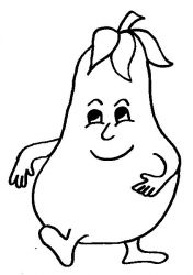 plansa de colorat fructe #6