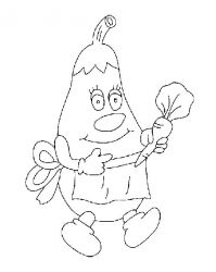 plansa de colorat fructe si legume #12