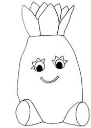 plansa de colorat fructe si legume #2