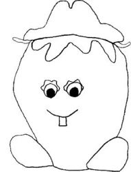 plansa de colorat fructe si legume #3