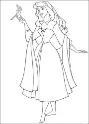 plansa de colorat frumoasa din padurea adormita #2