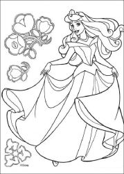 plansa de colorat frumoasa din padurea adormita #15