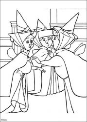 plansa de colorat frumoasa din padurea adormita #17