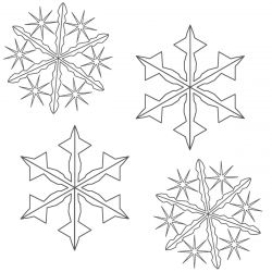 plansa de colorat fulgi de nea #8