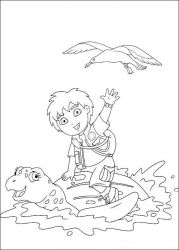 plansa de colorat go diego go #7