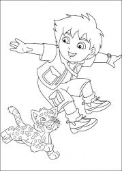 plansa de colorat go diego go #10