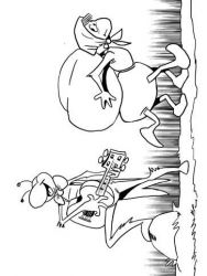 plansa de colorat greierele si furnica #11