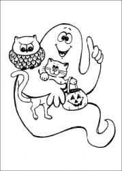 plansa de colorat hallowen #2