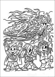 plansa de colorat hallowen #10