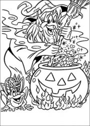 plansa de colorat hallowen #13