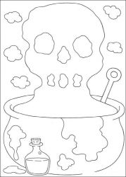 plansa de colorat hallowen #14