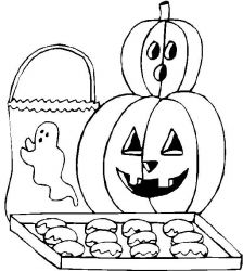 plansa de colorat hallowen #19