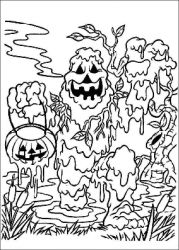 plansa de colorat hallowen #2