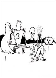 plansa de colorat hallowen #9