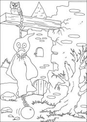 plansa de colorat hallowen #18