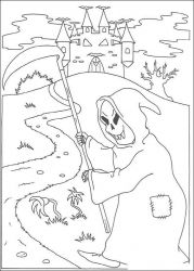 plansa de colorat hallowen #12