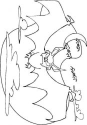 plansa de colorat hallowen #20