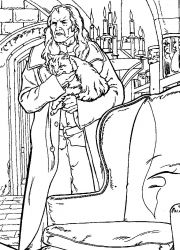 plansa de colorat harry potter camera secretelor #10