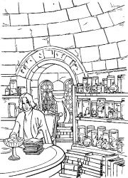 plansa de colorat harry potter camera secretelor #14