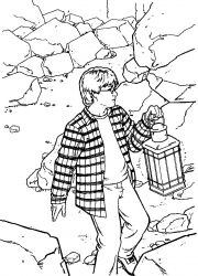 plansa de colorat harry potter camera secretelor #3